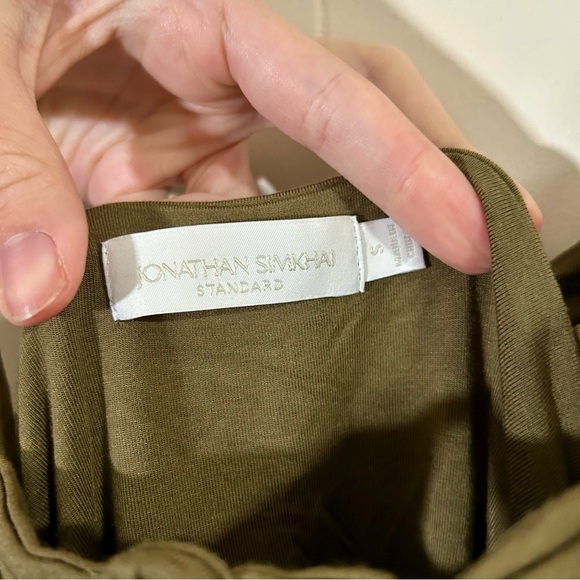 Jonathan Simkhai Iris Jersey‎ Underwire Cutout Midi Dress in Forest Floor sz S - Picture 7 of 7